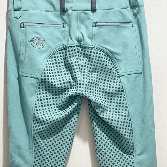 SMARTPAK Women’s Sea Foam Green Equine Breeches Dressage Esquestrian Size 30R - Picture 2 of 9